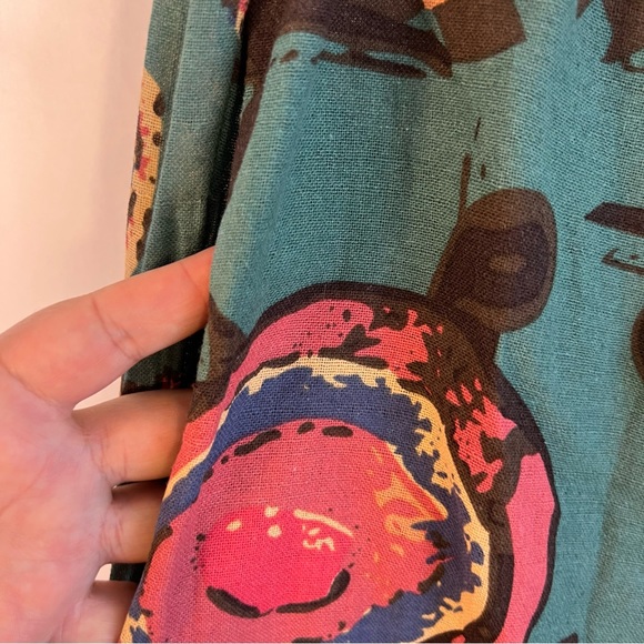 Abstract Pants Womens Plus Size 4XL Bright Colorful Lightweight Pockets Elastic - Picture 3 of 4